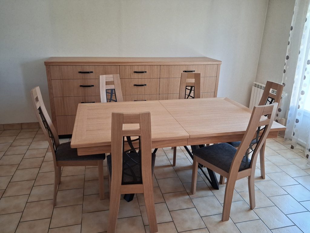 Ensemble de salle à manger sur mesure en chêne massif