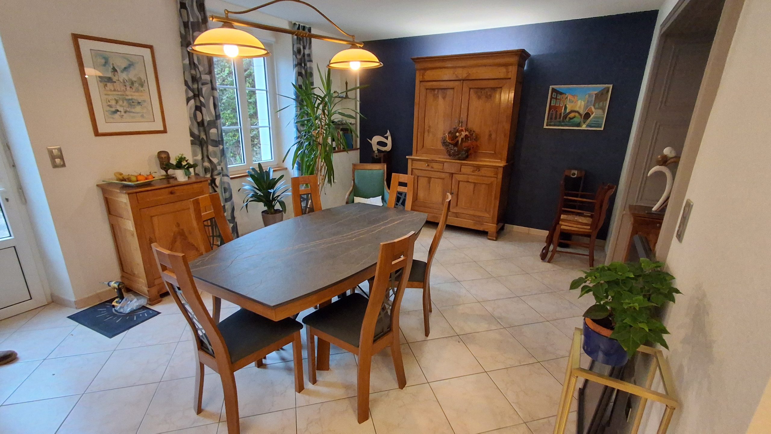 Ensemble de salle à manger sur mesure en merisier